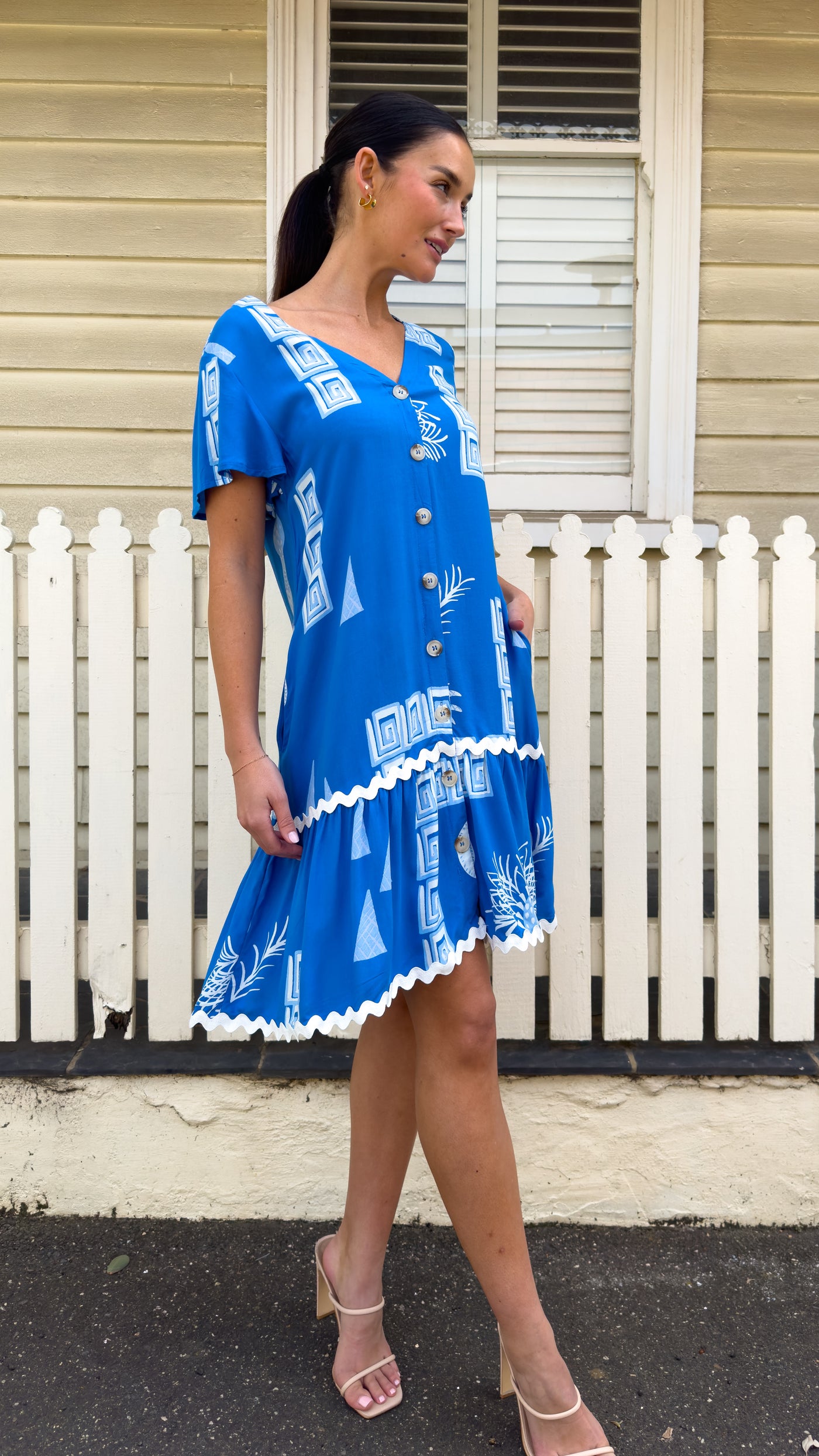 BRONTE DRESS - BLUE