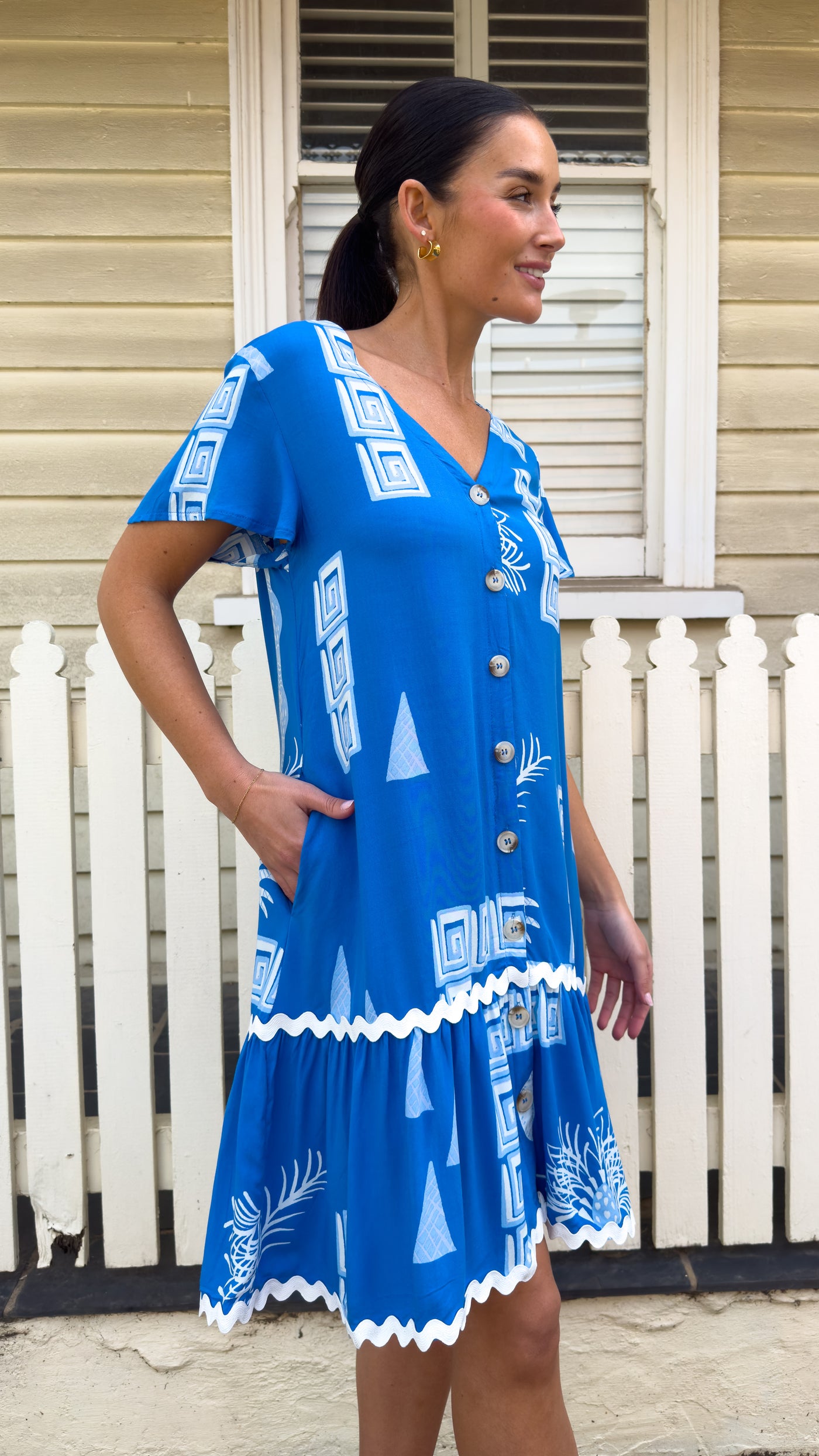 BRONTE DRESS - BLUE