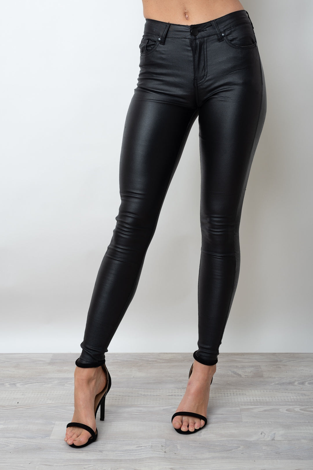 GIGI SKINNY STRETCH JEAN - WAXED BLACK