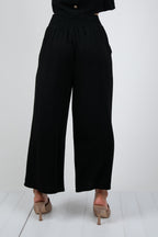 MEMPHIS 7/8 LINEN PANTS - BLACK
