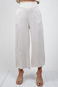 MEMPHIS 7/8 LINEN PANTS - BEIGE