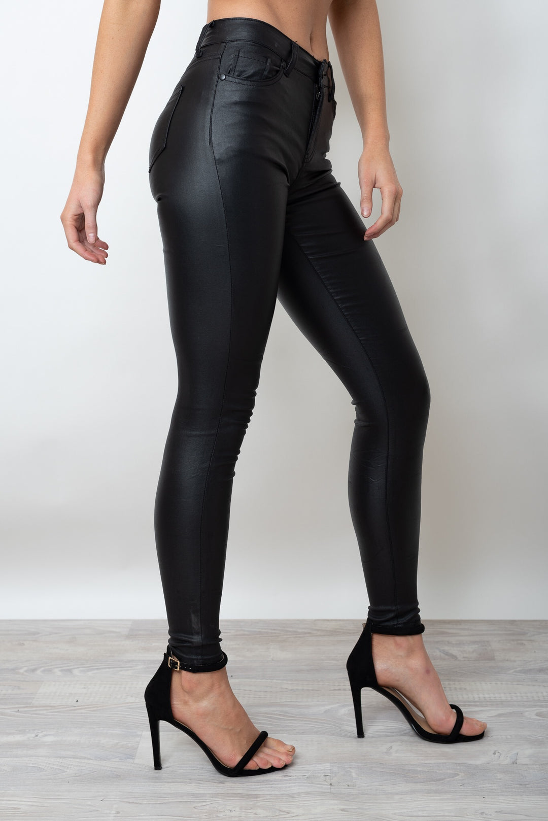 GIGI SKINNY STRETCH JEAN - WAXED BLACK