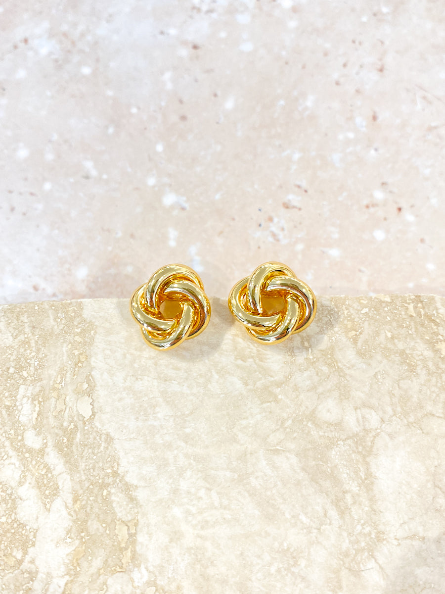 PETIT KNOT GOLD PLATED EARRING