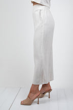 MEMPHIS 7/8 LINEN PANTS - BEIGE