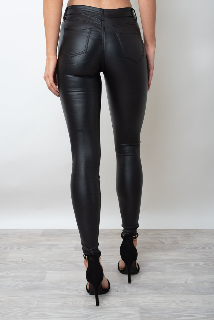 GIGI SKINNY STRETCH JEAN - WAXED BLACK